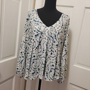 A.N.A. Floral Print Blouse Size Medium, comfy, casual, colorful